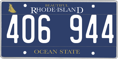 RI license plate 406944