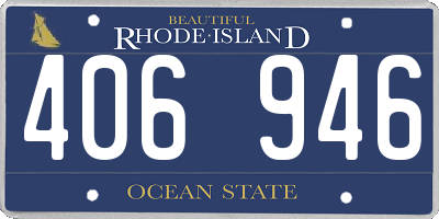 RI license plate 406946
