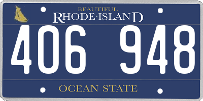 RI license plate 406948