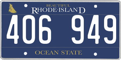 RI license plate 406949