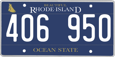 RI license plate 406950