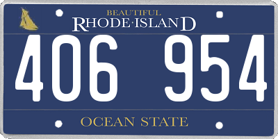 RI license plate 406954