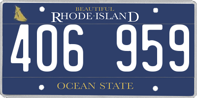 RI license plate 406959