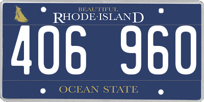 RI license plate 406960