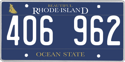 RI license plate 406962