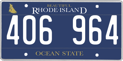 RI license plate 406964
