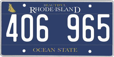 RI license plate 406965