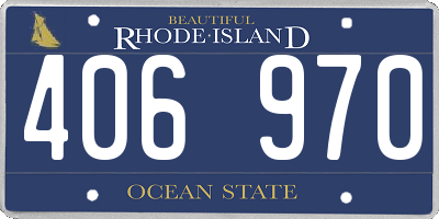 RI license plate 406970