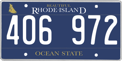 RI license plate 406972