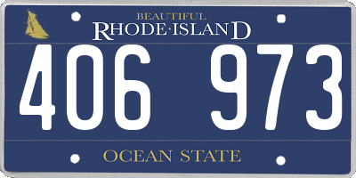 RI license plate 406973