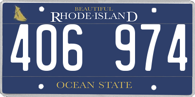 RI license plate 406974