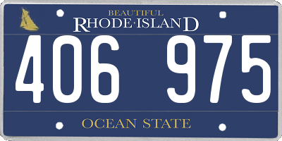 RI license plate 406975