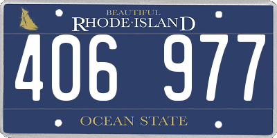 RI license plate 406977