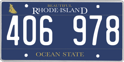 RI license plate 406978