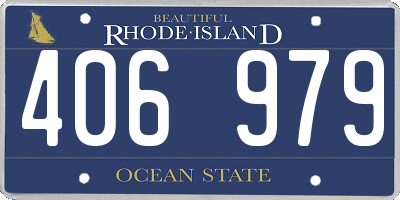 RI license plate 406979