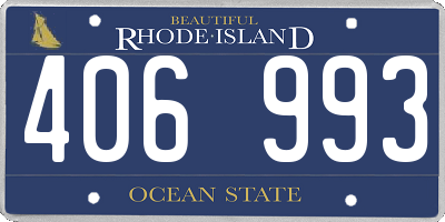 RI license plate 406993