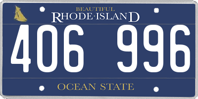 RI license plate 406996