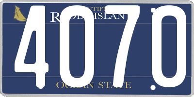 RI license plate 4070