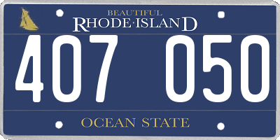 RI license plate 407050