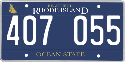 RI license plate 407055