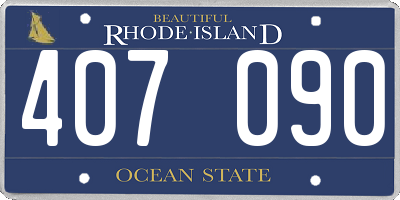 RI license plate 407090