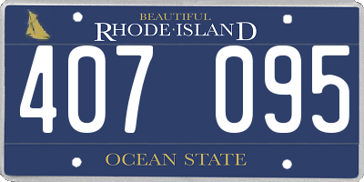 RI license plate 407095