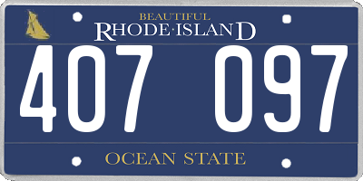RI license plate 407097