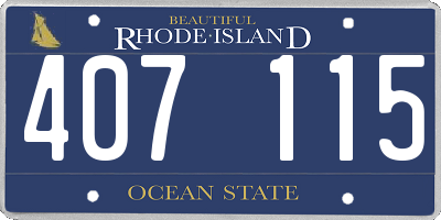 RI license plate 407115