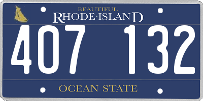 RI license plate 407132