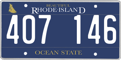 RI license plate 407146