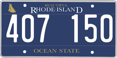 RI license plate 407150