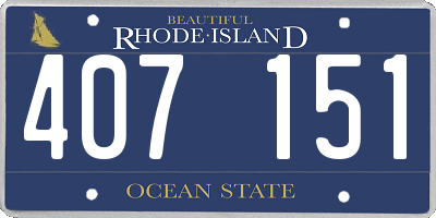 RI license plate 407151