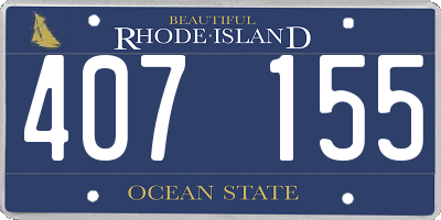 RI license plate 407155