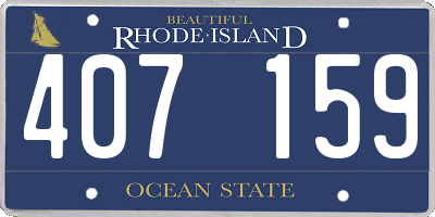 RI license plate 407159