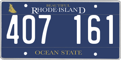 RI license plate 407161