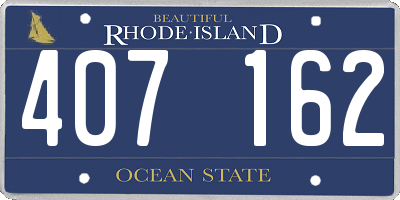 RI license plate 407162