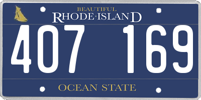 RI license plate 407169