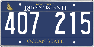 RI license plate 407215