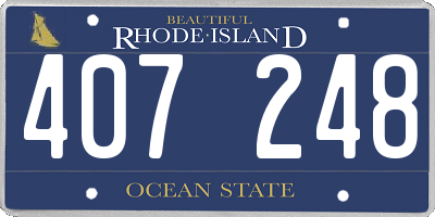 RI license plate 407248