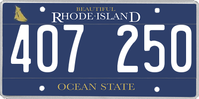 RI license plate 407250