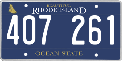 RI license plate 407261