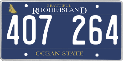 RI license plate 407264