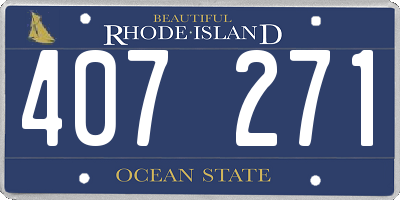 RI license plate 407271