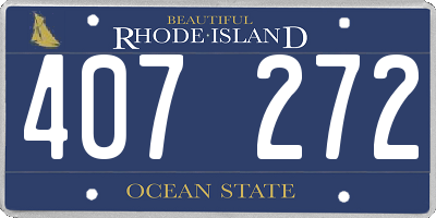 RI license plate 407272