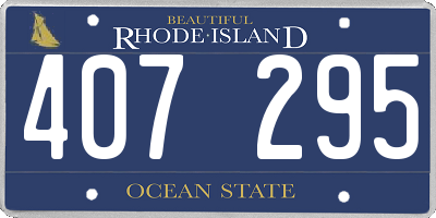 RI license plate 407295