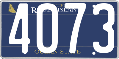 RI license plate 4073
