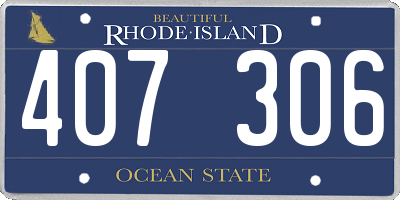 RI license plate 407306