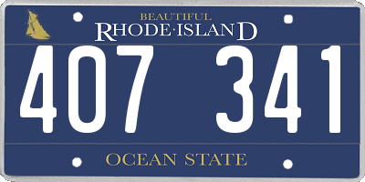 RI license plate 407341