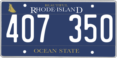 RI license plate 407350