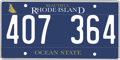 RI license plate 407364